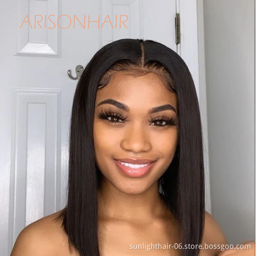 Dorpshipping Straight Bob Wig short bob 100% Human Wigs wig human hair wavy 13x4  lace frontal BOB
